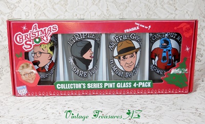 Image for    A Christmas Story Movie Collector’s Series Pint Glasses 4-Pack New in Box    ***USPS PRIORITY MAIL SHIPPING INCLUDED – DOMESTIC ORDERS ONLY!***